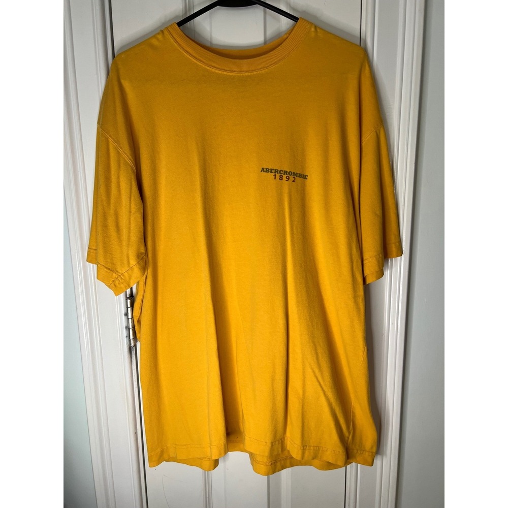 Vintage Abercrombie & Fitch Yellow A&F Surfboards Graphic T-Shirt Mens Large
